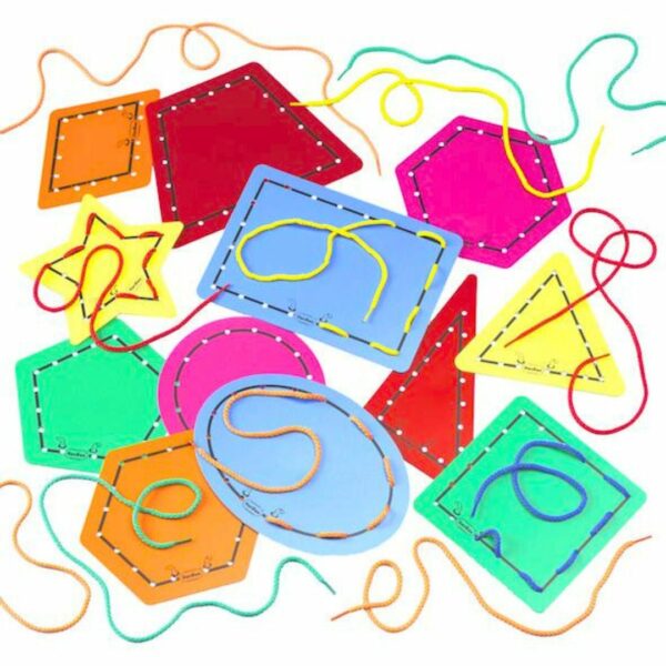 صندوق البطاقات المثقوبة اربط وتتبع - 6 حقائب تعليمية تفاعلية